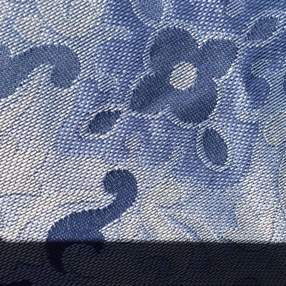 Blue Jacquard Damask Medallion Standard Shams with Twisted Rope‎ Cord Trim